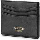 Slim Wallet Minimalist Front Pocket RFID Blocking Men and Women Leather Wallets