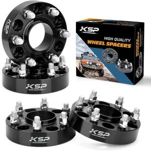 KSP 6X5.5 Wheel Spacers for Ram 1500, Jeep Grand Wagoneer, 1.5"(38mm) Real Forged Hub Centric Tire Spacer with 77.8mm Hub Bore M14x1.5 Studs/Bolts fit for 6X139.7mm,Package of 4pcs Black