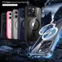 ESR for iPhone 15 Pro Case, Compatible with MagSafe, Shockproof Military-Grade Protection, Scratch-Resistant Back, Magnetic Phone Case for iPhone 15 Pro, Classic Hybrid Case, Frosted Pink