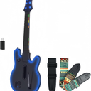 Lyvix Guitar Hero Controller for PS4/PS3/PC, Wireless Rechargeable Game Controller Compatible with Guitar Hero, Clone Hero, Rock Band, Fortnite Festival, with Replaceable Straps, RGB Light, Audio Jack