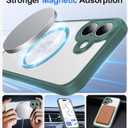 Faiono Magnetic for iPhone 17 Case [Full Camera Protection][Military-Grade Protection][Compatible with MagSafe] Shockproof Protective Slim Phone Case for iPhone 17, Night Green