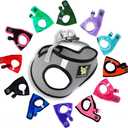 EcoBark Teacup Dog Harness - Step in Luxury Soft Dog Harness - Reflective and Adjustable Mini Body Halter Vest -Tiny Soft Mesh Toy Breed Harness (Gray, XXXS) (XXXS- 2 to 3 lbs- Chest up to 10 in (Pack of 1))