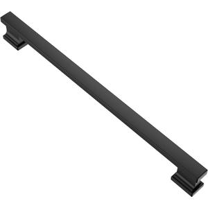 Alzassbg 5 Pack Matte Black Cabinet Pulls, 9 Inch(228.5mm) Hole Centers Kitchen Cabinet Handles for Cabinets and Drawers AL3061MB