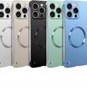 iPhone Case,Luxury Magnetic Metal Gloss Matte Ultra Thin Frameless,Compatible with Magsafe Slim Hard PC Protection Shockproof Phone Case (Silver,iPhone 12 Pro Max)