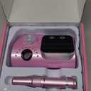 PYVOLA Professional Electric Nail Drill E-File Machine - 45,000 RPM Corded Nail Drills Kit with Low Noise & LED Display for Shaping, Removing & Polishing Acrylic Gel Nails for Salon Home (Pink)