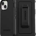OtterBox iPhone 13 mini & iPhone 12 mini Defender Series Case - Black, Rugged & Durable, with Port Protection, Includes Holster Clip Kickstand
