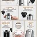 CIRCLE JOY Mini Manual Coffee Grinder with 40 External Adjustable Settings and Ceramic Conical Burr, Portable Stainless Steel Hand Coffee Grinder for Home and Travel