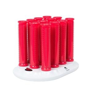 CALISTA Ion Hot Rollers for Long Hair | Hair Roller Clips Included | Heats to 230°F | Dual Voltage | Add Hands-Free Curls, Waves, and Volume (Pink Verbena, Long - 12)