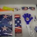 Soccer Fan Gear Set for 2026 World Tournament, Soccer Party Favors Kit with Flag,Scarf, Face Paint, Clapper, Horn&Glasses,Supporter Accessories for Game Day, Sports Event, Gift