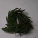 Artgar 26 Inch Pine Wreath - Christmas Wreaths for Front Door - Real Touch Pine Wreath - Large Artificial Green Wreaths for Walls Windows Porches Farmhouse Indoor Outdoor Home Decor (Style-1)