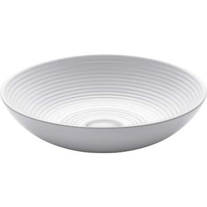 KRAUS Viva Round White Porcelain Ceramic Vessel Bathroom Sink, 16 1/2 in. D x 4 3/8 in. H, KCV-203GWH