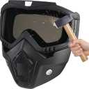 Airsoft Mask Full Face, Paintball Mask, Tactical Mask, Motorcycle Helmet Goggles with Removable Face Mask for Men Women (