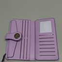 Travelambo Women's Wallet RFID Blocking Trifold Clutch Large Capacity Credit Card Holder Travel Purse