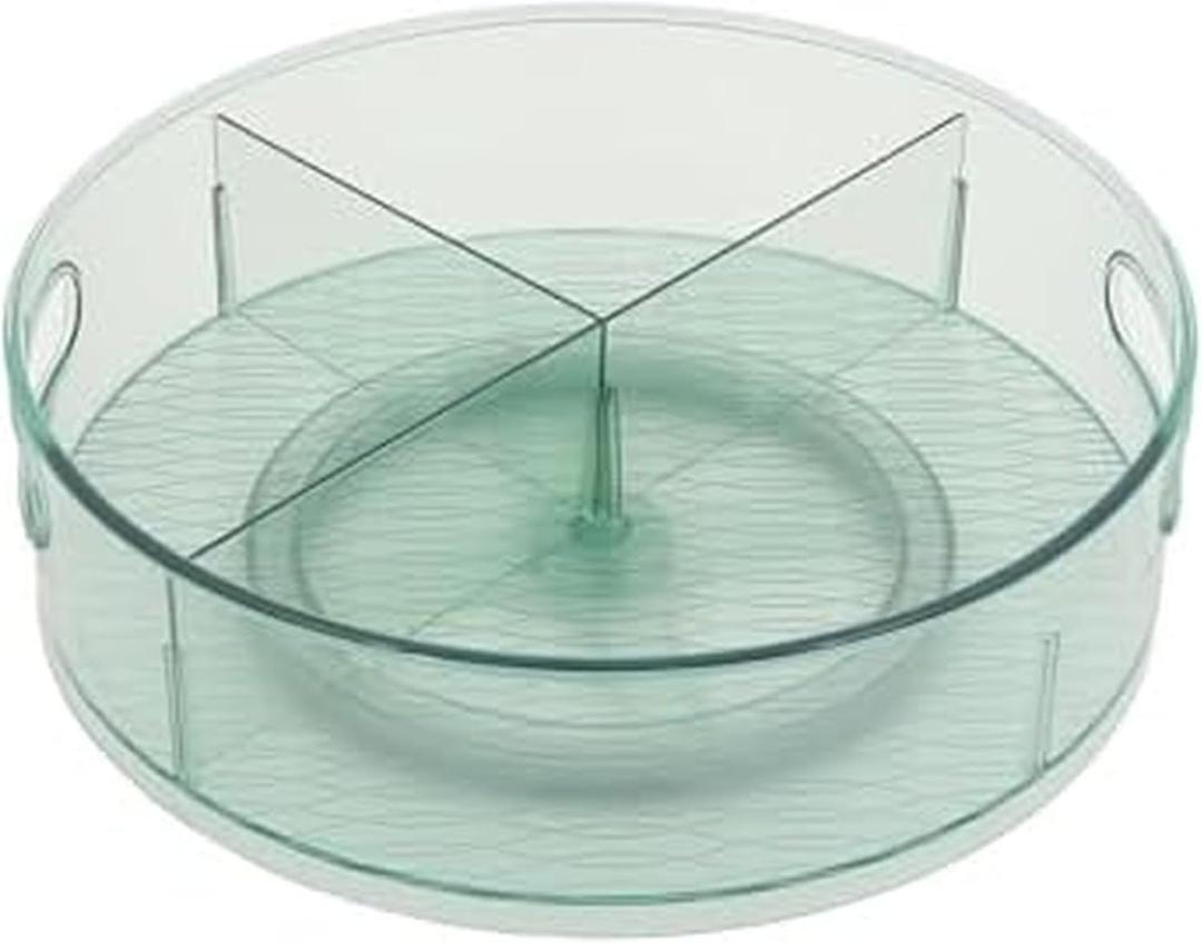 Copco Storage Turntable with Removable Dividers, 12 Inch, Clear