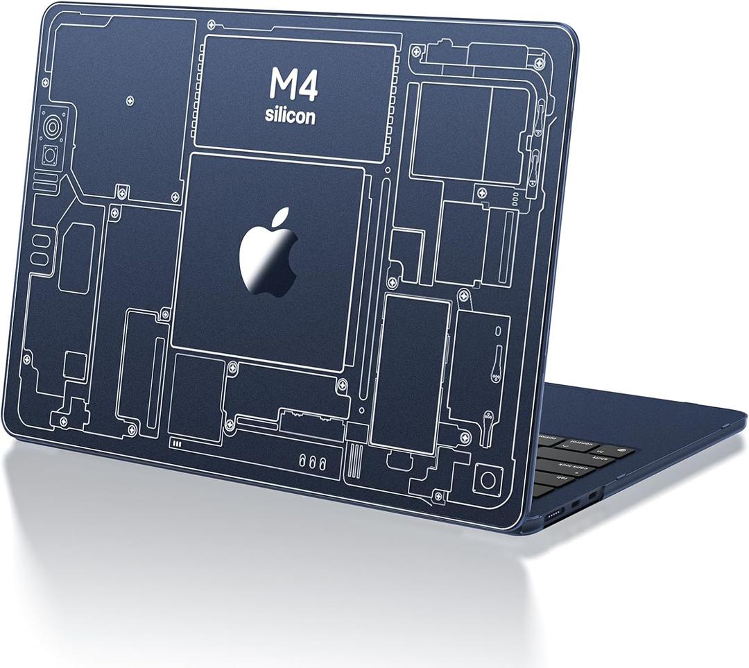 for MacBook Air 15 inch Case M4 2025 2024 2023 M3 M2 [Top-Tier Matte Finish] [Ultra Thin Armor] Protective Hard Shell Translucent Cover (Midnight-Explorer White)