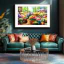 Blueforest 300 Piece Jigsaw Puzzle for Adults - Cute Kitten & Flower Garden, 17x11 Inch, Cardboard, Fun & Relaxing Puzzles for Stress Relief