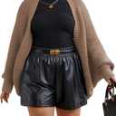 WDIRARA Women's Plus Size Open Front Long Sleeve Cardigan Casual Long Sleeve Sweater