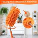Mini Duster for Cleaning, 360 Bendable Hand Dusters with Extension Pole, Washable Small Duster for Car Interior, Office, Furniture