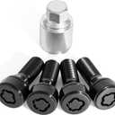5Pcs Wheel Lock Lug Nuts Anti-Theft Bolts Compatible with BMW M14x1.25 Fit 228i 328d 328i 335i 428i 435i 528i 535d 535i 650i X1 X2 X3 X4 X5 X6 X7 Z4 M2 M3 M4 with Wheel Lock Key Replace 36136792851