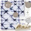 Nora's Nursery Cloth Diapers 7 Pack with 7 Inserts & 1 Wet Bag - Waterproof Cover, Washable, Reusable & One Size Adjustable Pocket Diapers for Newborns and Toddlers - Delilah