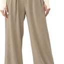 Acelitt Womens Casual Lightweight Palazzo Pants, S-XXL (Beige, S)