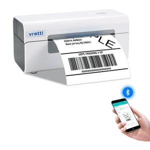 vretti Bluetooth Thermal Label Printer, 4x6 Shipping Label Printer for Shipping Packages, Compatible with iPhone Android Window Mac