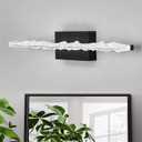 Modern Led Vanity Light 24 Inch Bathroom Light Fixture Over Mirror Dimmable Black Bar Light Fixture