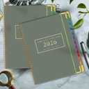 2 x Planner -2026, Hardcover Weekly & Monthly Calendar Planner, January 2026 - December 2026, 8.5" x 11", Daily Agenda Book with Colorful Tabs, College Organizer Notebook, School & Work Supplies for Student Teacher Classroom