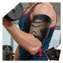 Copper-Infused Bicep Tendonitis Brace 1 Pair [Medical-Grade Compression  Ultra Comfort] Tricep Bicep Compression Sleeve For Muscle Strains Recovery,Upper Arm Compression Sleeve For Men & Women (Large, Deep Gold)