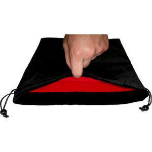 Large Black Velvet Drawstring Pouch, Red Velvet Lining Inside,14.1 x 15.3 inches. Great Bag for Gifts, Makeup, Jewelry, Game Accessories, Organizing and Storage at Home or When Traveling