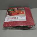 ZOBER Underbed Christmas Ornament Storage Box - Stores 64 3" Ornaments, With Dividers - Tear Proof 600D Oxford Fabric, Ornament Organizer Storage Box, Durable Christmas Containers Holder - Red