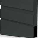 Wall-Mount Mailbox with Lock and Keys, Drop Box for House Outside, Locking Security, Rust-Proof Mail Box with Newspaper Compartment, 14.57 x 14.57 x 4.33 Inch, Dark Grey, MD021 X-Large