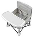 PandaEar Portable Travel Booster Seat with Tray| Folding Baby Seat Booster High Chair for Dining Table| Compact Camping Chair for Lawn, Beach Indoor/Outdoor Use| Toddlers, Kids
