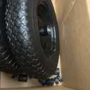 4.80/ 4.00-8" Flat Free Wheelbarrow Tires and Wheels, 14.5" Universal Fit Solid Tires with 5/ 8" or 3/ 4" Bearing, 3"-7" Hub, Adapter Kit Hand Truck Wheels Replacement for 3.50/ 2.50-8", 4.00-6"etc, 2 PCS
