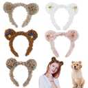 5 Pcs Bear Ears Headband,Cute Care Bear Hair Accessories for Women Animals ears Headband Hairband for Easter Halloween Christmas Theme Party Cosplay
