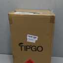 TIPGO Bathroom Trash Can with Lid, 4 Gallon / 15 Liter Small Garbage Can, Press Top Bin, Plastic Wastebasket with Pop-Up Lid for Bedroom, Living Room, Office (White, 2 Pack)