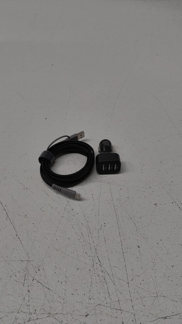 ZGEAR 4.4A 3 USB CAR CHARGER BLK, ZGEAR 6 Foot Flat Syns Change Cable