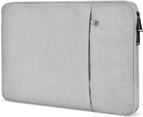 17 inch Laptop Sleeve Case for HP 17.3 Laptop, HP Pavilion 17, HP Envy 17, ASUS Vivobook 17, Acer Chromebook 17, Dell Inspiron 17, Lenovo IdeaPad 17, Water-Resistant 17.3 Computer Carrying Bag, (Grey)