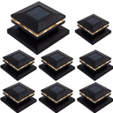 Maggift 8 Pack Outdoor Solar Post Lights Garden Decor Weather Resistant, Black