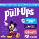 Pull-Ups Boys' Potty Training Pants, Size 6T-7T Training Underwear (55-75 lbs), 58 Count