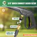 Pressure Washer Gun 3600 PSI with Extension Wand, Nozzle Holder & 5 Spray Tips, M22-14mm Fitting, Replacement for Ryobi, Karcher, Honda, Greenworks, Briggs & Stratton, Gas Power Washer