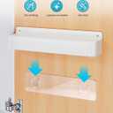 Nieifi Spice Rack Wall Mount, Spice Organizer for Spice Jars, Screw or Adhesive Hanging Organizer for Kitchen Cabinet or Pantry Door, 4 Pack, White, ABS Plastic