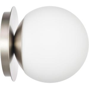 Wall Sconces, 1 Light Modern Globe Sconce in Brushed Nickel, Wall Light for Bedroom Bathroom Living Room & Hallway Vanity Lighting, Ceiling Light Fixture