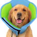 Dog Cone - Soft Cone for Dogs to Stop Licking, Pet E-Collar Alternative After Surgery, Adjustable Pet Recovery Collar for Wound Healing, Light Blue Large