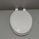 Wood Toilet Seat, Slow Close, High Gloss Finish, Premium Moulded Wood, Quick Release, White, PIKLiDS (Elongated)