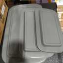 6-Piece Deep Glass Baking Dish Set with Plastic lids,Rectangular Glass Bakeware Set with Lids, Baking Pans for Lasagna, Leftovers, Cooking, Kitchen, Freezer-to-Oven and Dishwasher, Gray