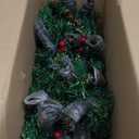 Joiedomi 9FT Christmas Garland Prelit with 50 Count String Lights, Bristle, Pine Cones, Holly Berries for Outdoor & Indoor Winter Christmas and Holidays Decorations, Plug in Lighted Pine Garland