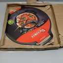 Victoria 15-Inch Cast Iron Comal Pizza Pan with 2 Side Handles, Preseasoned with Flaxseed Oil, Made in Colombia