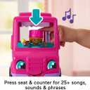 Fisher-Price Little People Barbie Toddler Toy Cupcake Truck Musical Playset with 9 Pieces for Pretend Play Kids Ages 18+ Months
