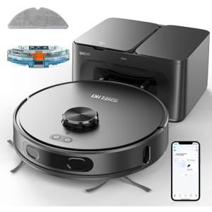 Robot Vacuum and Mop, 3-in-1 Robotic Vacuum Cleaner with 70-Day Self-Emptying Base, 360 LiDAR Navigation, Smart Mapping & Auto-Return, 6000Pa Strong Suction for Pet Hair, Carpets & Hard Floors